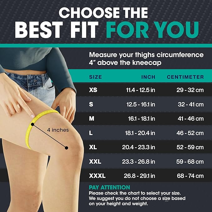 Modvel Compression Knee Brace for Women & Men - For Knee Pain, Compression Sleeve Knee Support for Meniscus Tear ACL & Arthritis Pain Relief Knee & Protection for Working Out, Running & All Sports