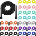 Aodaer PVC Skipping Rope Adjustable Jump Rope for Kids Multicolor Jump Rope Bulk with Plastic Handles Lightweight for Outdoor Fitness Exercise and Weight Loss, Training and Racing
