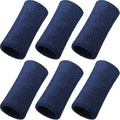 WILLBOND 6 Inch Wrist Sweat Bands for Men Women Tennis Elastic Athletic Long Sweatband Wrist Absorbent for Basketball Tennis Running Outdoor Activity