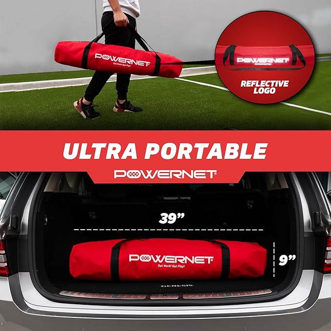 PowerNet Soccer Goal for Backyard, 6x4 / 8x4 FT Portable Soccer Net, Sports & Outdoors Training Equipment, 1 Goal & Zipper Storage Bag