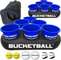 BucketBall | Team Color Edition | Party Pack (Navy Blue/Navy Blue): Original Yard Pong Game: Best Camping, Beach, Lawn, Outdoor, Family, Adult, Tailgate, Jumbo, Giant Game