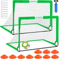 Kids Soccer Goals for Backyard Set - 2 of 4' x 3' Portable Soccer Goal Training Equipment, Pop Up Toddler Soccer Net with Soccer Ball, Soccer Set for Kids, Youth Outdoor Games, Sports, Play