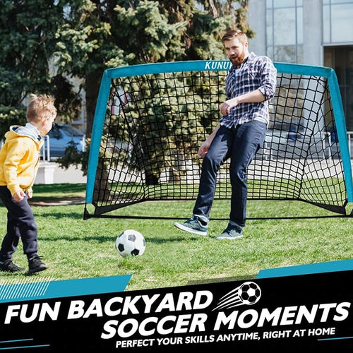 2 of 5×3 6x4 9x5 FT Portable Kids Soccer Goals Set, Foldable Soccer Practice Nets for Backyard with Carrying Bag for Toddler Youth Pop Up Soccer Training Equipment Indoor Outdoor Sports Game Gift