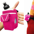 2-in-1 Running Fun – Handheld 12 Oz Water Bottle & Running Belt Add-On – No-Grip Design, Straps on Hand & Slides on Belt, Waterproof Pocket for Money, Keys, Gels – Maximize Time, Freedom & Health