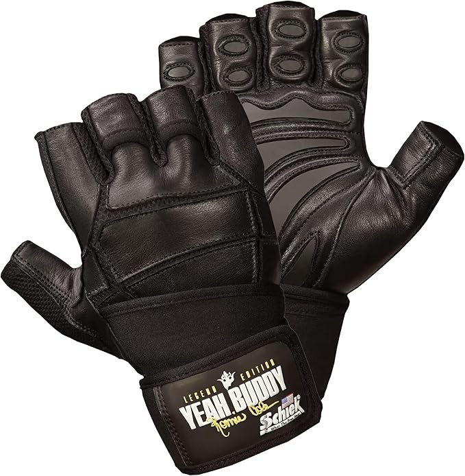 Schiek Ronnie Coleman Signature Series Lifting Gloves - Weight Lifting Grip Gloves, Size : Large