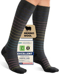 Merino Wool Compression Socks for Women Men, 15-20 mmHg, Soft & Breathable for Travel, Running, Pregnancy