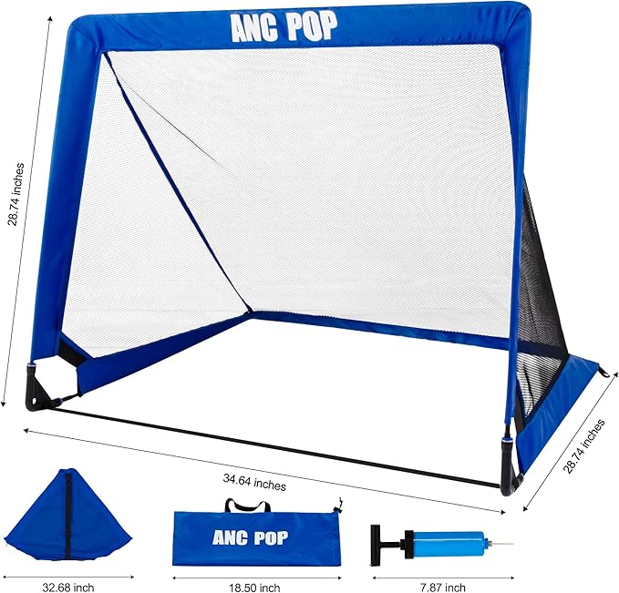 Portable Pop Up Soccer Goal for Kids Trainning and Family Game Foldable Soocer Net for Backyard with Carrying Case