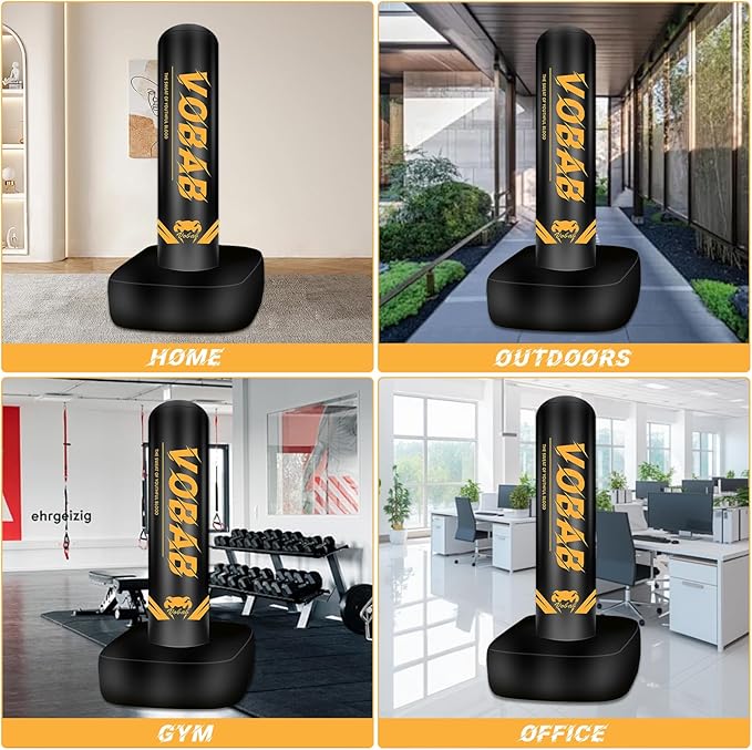 Standing Punching Bag for Adults, 70" Punching Bag Stand, Boxing Heavy Bag with Stand, Freestanding for Adults Men MMA Thai Fitness Karate Muay Beginners