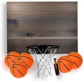 Elite Mini Basketball Hoop & Ball Set, Wall Mount, Indoor Made in The USA Cedar Backboard. Includes 9” Hoop, Net, Pump & 5 Mini Basketballs.