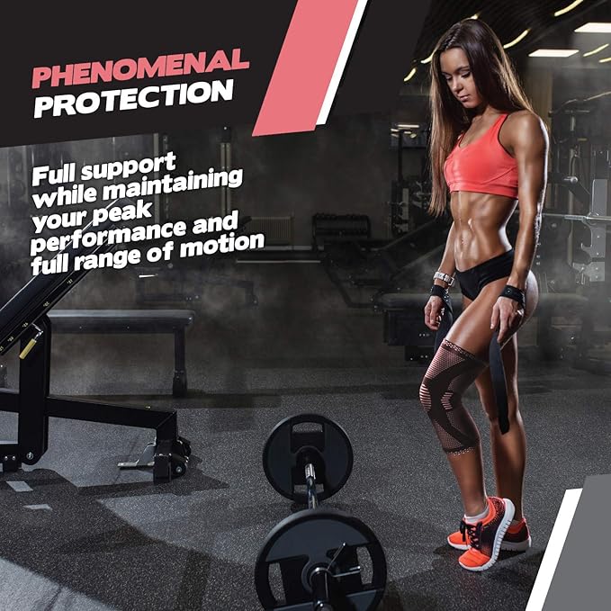 POWERLIX Leg Sleeve - Best Knee Brace for Leg Pain for Men & Women Knee Support for Running, Basketball, Weightlifting, Gym, Workout, Sports “Please Check Sizing Chart