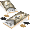 Wild Sports NFL Football 2' x 4' Regulation Size Solid Wood Cornhole Set with Direct Print HD Team Graphics Great Gift for Any Football Fan! Bean Bag Toss Family Outdoor Game