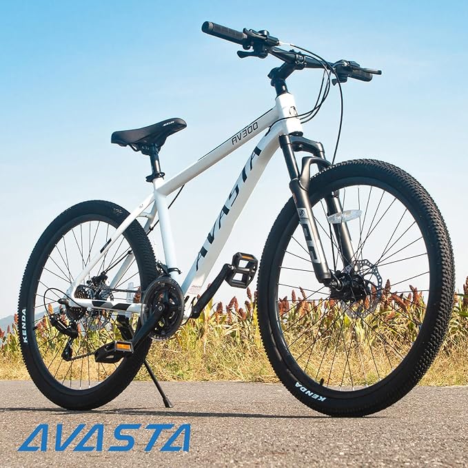 AVASTA AV300 26 27.5 inch Mountain Bike with 21-Speed，Aluminum Frame, Dual Disc Brake, Comfortable Saddle,Multiple Colors