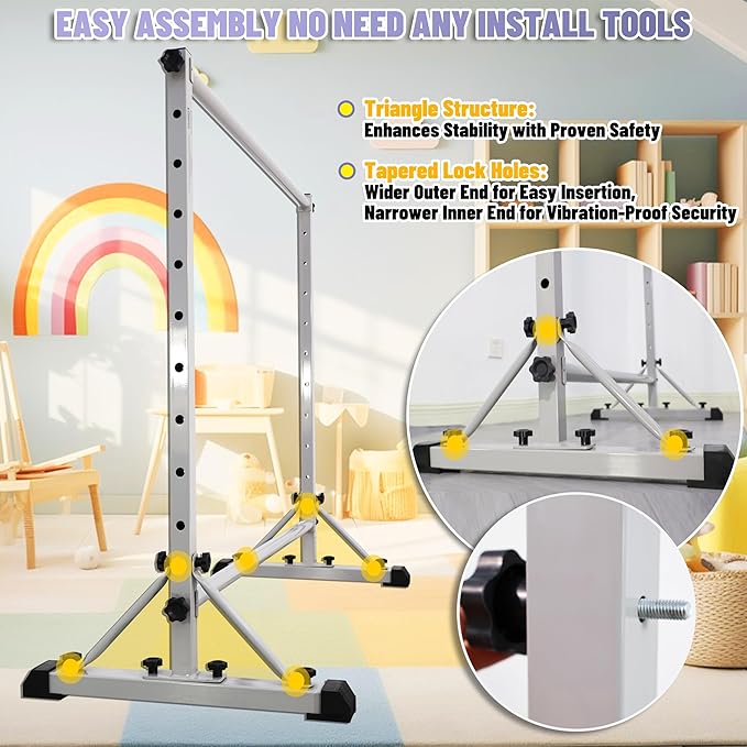 Adjustable Ballet Barre,Portable Dance bar,Fitness Equipment for Dance & Balance Excercise,Super Sturdy for Balance Workout,Weight Limit 250 LBS