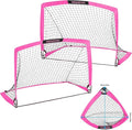 Soccer Goal with Carry Bag, 10/9MM Strengthen Pole, Arched Design, Kids Soccer Goals for Backyard Set 5x 3.1/3.6x2.7/2.9x2.4ft Portable Pop Up Soccer Nets for Toddler, Adults, Youth Games, Play, Gifts