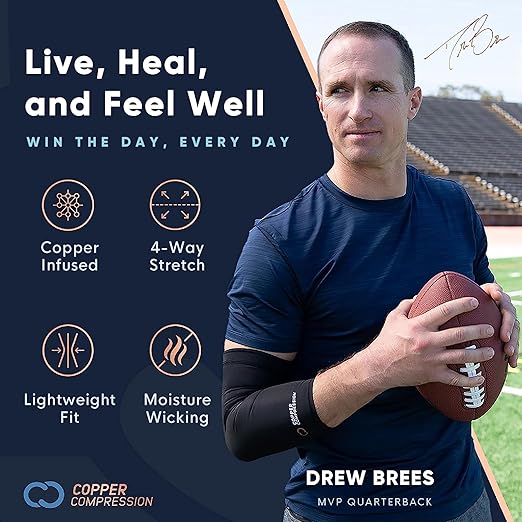 Copper Compression Advanced Wrist Brace - Copper Infused Adjustable Orthopedic Support Splint for Pain, Carpal Tunnel, Arthritis, Tennis Elbow, Tendinitis, RSI, Ganglion Cyst for Men Women Left L/XL