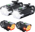 3+6 Modes Bike Lights for Night Riding with Side Light, Rechargeable & IP65 Waterproof Bicycle Light, Bike Headlight and Tail Light Set for Road/Mountain/Kids Bike Cycling Accessories