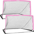 2 of 5×3 6x4 9x5 FT Portable Kids Soccer Goals Set, Foldable Soccer Practice Nets for Backyard with Carrying Bag for Toddler Youth Pop Up Soccer Training Equipment Indoor Outdoor Sports Game Gift