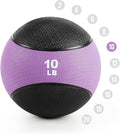 RitFit Weighted Medicine Ball - Non-Slip Rubber Shell & Dual Texture Grip - Workout Exercise Ball for Core Strength, Balance Training, Coordination Fitness - Multiple Weights & Colors