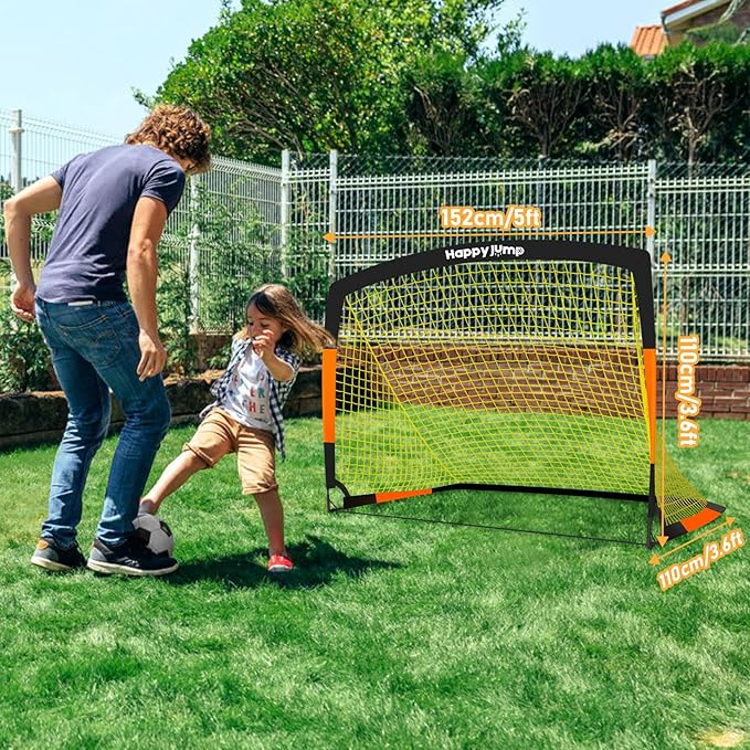 Soccer Goal 7'x5', 6.6‘x3.3', 5'x3.6', 4'x3', 3'x2.2' Soccer Net for Kids Backyard