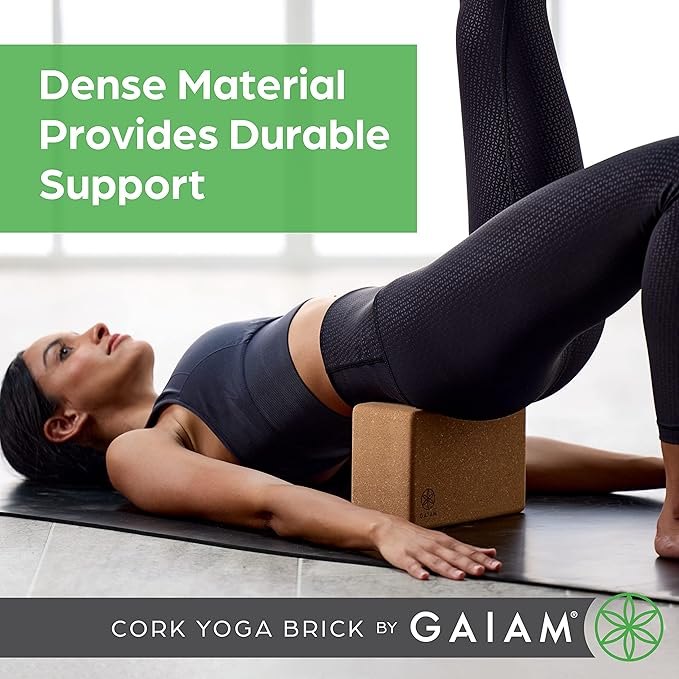 Gaiam Yoga Block - Supportive Latex-Free Eva Foam - Soft Non-Slip Surface with Beveled Edges for Yoga, Pilates, Meditation - Yoga Accessories for Stability, Balance, Deepen Stretches