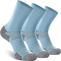 CWVLC Crew Hiking Socks, Cushion, Moisture Wicking, Arch Compression Boot Socks