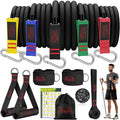 Resistance Bands with Handles, 175lb Exercise Bands for Working Out, Fitness Bands, Workout Bands with Door Anchor and Ankle Straps, Physical Therapy, Yoga, Strength Training Home Gym Equipment
