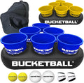 BucketBall | Team Color Edition | Party Pack (Navy Blue/Yellow): Original Yard Pong Game: Best Camping, Beach, Lawn, Outdoor, Family, Adult, Tailgate, Jumbo, Giant Game