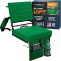 Folding Reclining Stadium Seats with Back Support for Bleachers, Bleacher Chairs with Back and Cushion Seating for Football, Camping Chair, Kayak Seat, Canoe, Paddle Board, Concerts, & Sports Events