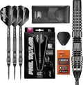 TARGET Darts Phil Taylor Power 8-Zero 4 Black Steel Tip Darts, 80% Tungsten Dart Set, P8Z4, 21G/23G/25G | Player Edition Darts with Swiss Point Tips or Fixed Points | Black Darts Case Included
