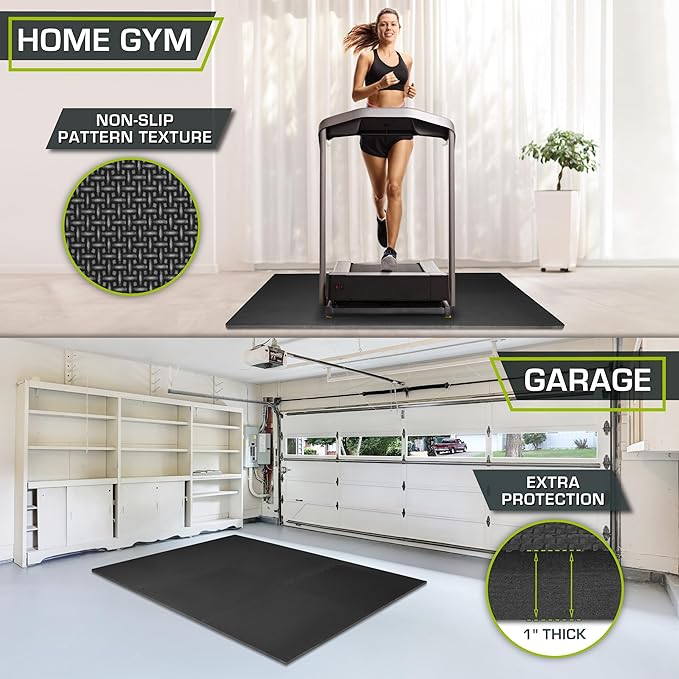 ProsourceFit Extra Thick Puzzle Exercise Mat ¾” and 1", EVA Foam Interlocking Tiles for Protective, Cushioned Workout Flooring for Home and Gym Equipment