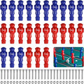 26 Pcs Foosball Men, Resin Foosball Replacement Parts, Table Soccer Player Set for Tournament Foosball, 13 Red and 13 Blue