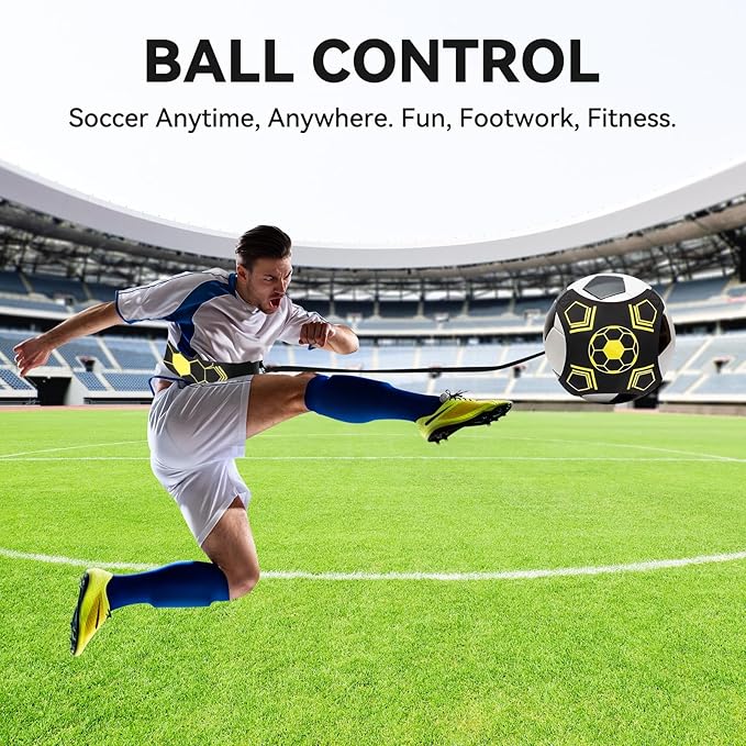 Soccer Training Mat,Football Footstep Training Mat,Agility Improve Ball Control,Quiet and Non-Slip, Includes Adjustable Elastic Rope and Non-Slip Socks, Perfect for Indoor and Outdoor Training