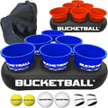 BucketBall | Team Color Edition | Party Pack (Navy Blue/Orange): Original Yard Pong Game: Best Camping, Beach, Lawn, Outdoor, Family, Adult, Tailgate, Jumbo, Giant Game