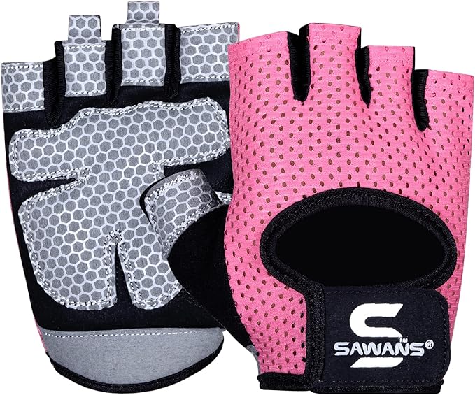 Workout Gloves for Men and Women Weight Lifting Gloves Gym Fitness Exercise Cycling Pull ups Microfiber Lightweight Breathable Non-Slip Silicone Padded Palm Grip Protection