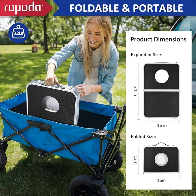 ROPODA Portable Cornhole Board Set,24 x 16 in Corn Hole Games for Adults with 8 Bean Bags, Lightweight Aluminum Alloy Edging Cornhole Set for Outdoor Games，Beach and Tailgates.