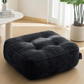 8" Washable Floor Pillow Cushion for Adults, Meditation Cushion Pillow, Large Square Floor Sitting, Removable Tufted Corduroy Cover, for Tatami Living Room or Yoga, 22x22 Inch, Machine Washable