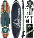11'6"x35" Inflatable Paddle Board, 450lbs Extra Wide Stand Up Paddleboard for Adults with Premium SUP Accessories Kit & Backpack, Blow Up Kayak Non-Slip Stable Deck Boat for Yoga Fishing Surf