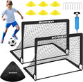Kids Soccer Goal for Backyard Set - 2 Set of 6X4 / 4X3 ft Toddler Soccer Nets Training Equipment, Soccer Ball, Pop Up Portable Soccer Set for Kids and Youth Games and Training Goals Ages 3-16 Gift