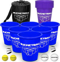 BucketBall | Team Color Edition | Combo Pack (Navy Blue/Purple): Original Yard Pong Game: Best Camping, Beach, Lawn, Outdoor, Family, Adult, Tailgate, Jumbo, Giant Game