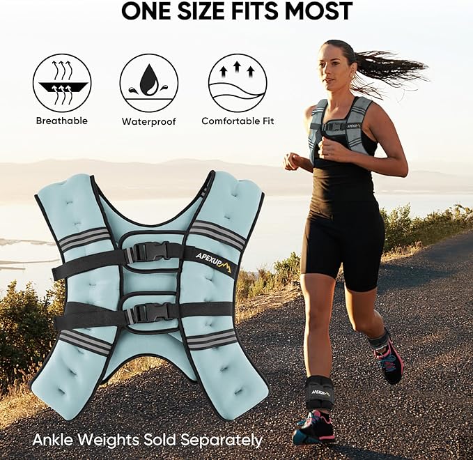 APEXUP Weighted Vest Men Women, Weight Vest for Women Workout Equipment for Strength Training Running