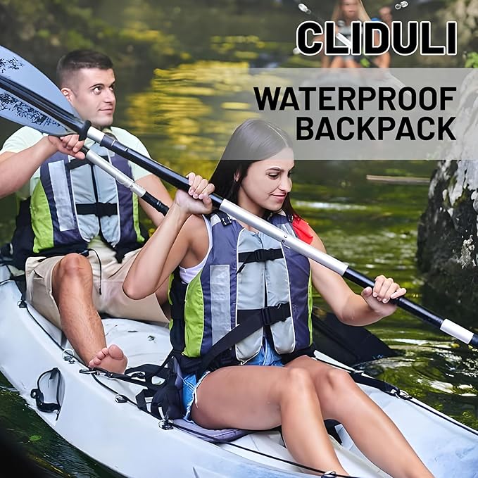 Waterproof Dry Bag,Roll Top Blue Small Waterproof Backpack 2L/5L/10L/20L/30L/40L Floating Lightweight Bags for Kayaking, Boating, Fishing, Swimming Camping with Waterproof Phone Case