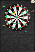Extended Length Dart Board Surround Wall Protectors Fit 17.75'' and 18'' Dartboard Dart Backboard Felt Wall with Removable Adhesive Tabs