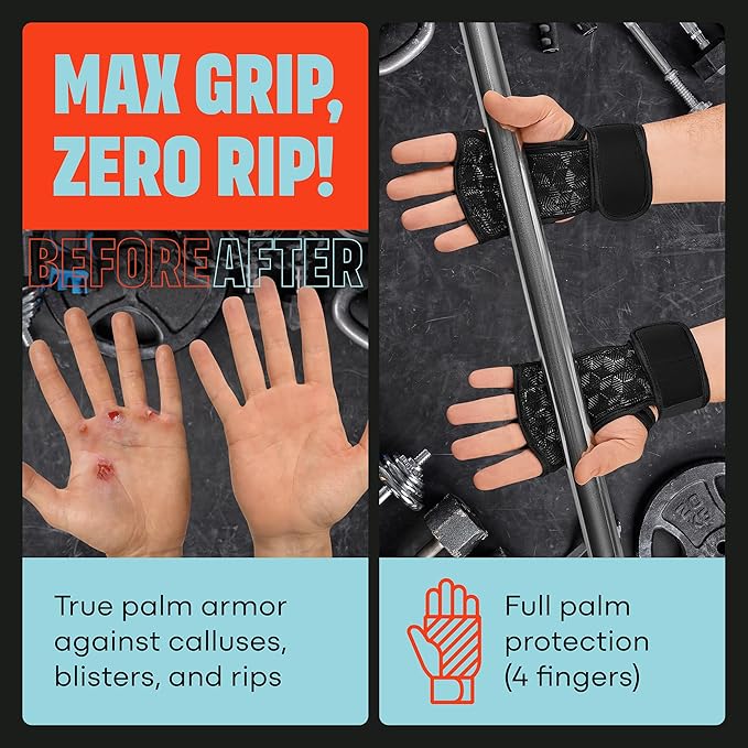 Mava Sports Weight Lifting Gloves with Wrist Support, Work Out Gloves, Gym Gloves - Great for Cross Training, Pull Ups, Calisthenics and Gym, Workout Gloves for Men & Women, Size : Medium