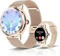 Smart Watch for Women,Fitness Tracker with Heart Rate/SpO2 Monitor, IP67 Elegant Woman Watch with Answer Calls&Dials, Compatible iOS Android, Rose Gold Sports Smartwatch, 2 Bands