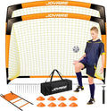 Kids Soccer Goals for Backyard Set, Portable Toddler Soccer Goal 2 of 4x3 ft, 6x4 ft, 7x5 ft, Soccer Training Equipment, Pop Up Soccer Net Kit with Size 4 Soccer Ball, Youth Games, Outdoor Sports Play