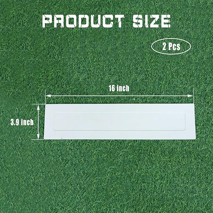 2 Pcs Baseball Pitching Rubber, Pitcher's Plate, Baseball & Softball Pitching Mound Rubber for Baseball Softball Games, Practice, Skill Camps, Coaching Equipment