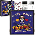 THOUSAND OAKS BARREL CO. | Personalized Dartboard & Cabinet Set with 6 Steel Tip Darts