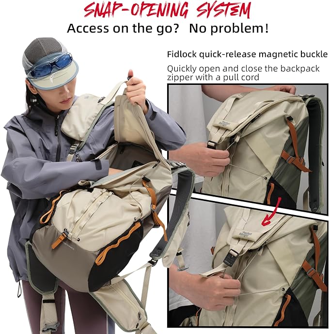 VSGO Pocket Ranger Expandable 35L-43L Photography & Outdoor Backpack – 35L Lightweight Waterproof Camera Bag for Hiking, Mountaineering, Travel
