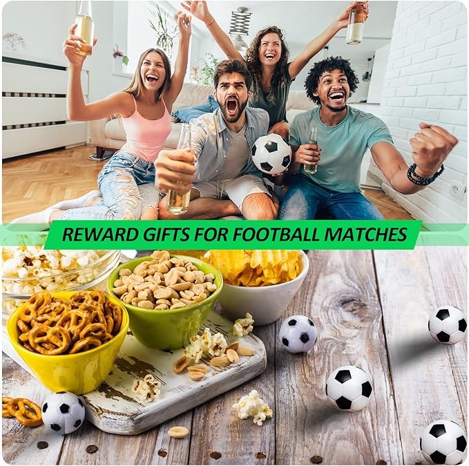 Mini Soccer Stress Balls 96 Pcs 2'' Inch Foam Sports Stress Ball Bulk for Kids Adults Small Soccer Party Favors Stress Anxiety Relief Relaxation Squeeze Ball for Party Decor School Carnival Reward