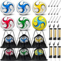 6 Pack Operation Deflated Christmas Soccer Ball with Pump for Child,Items Bulk Deals Soccer Balls,Classic Soccer Balls with Mesh Sport Bag Pump Needle for Shoebox Gift Fillers Charity Donations